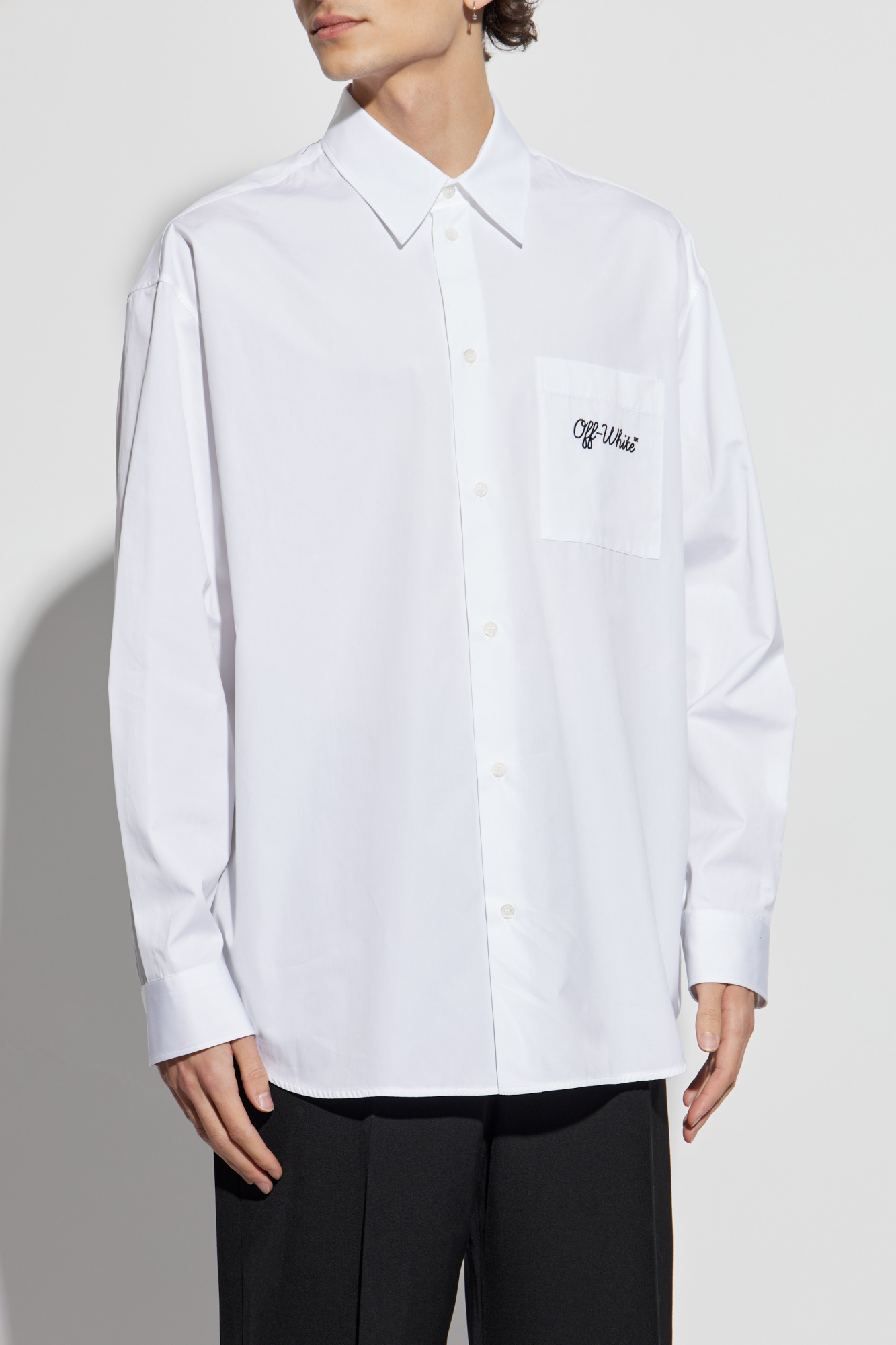 VIP【関税送料無料】希少 Off-White LOGO COTTON OVERSHIRT VIP【関税送料無料】希少 Off-White LOGO COTTON OVERSHIRT T